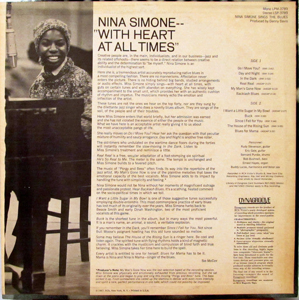 Nina Simone – Nina Simone Sings The Blues [VG l VG]